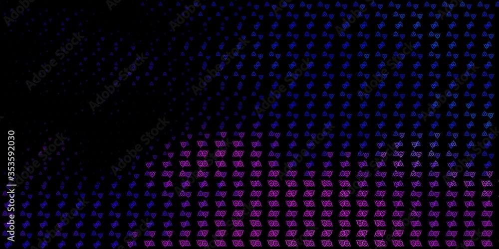 Dark Pink, Blue vector template with esoteric signs. Dark Pink, Blue vector template with esoteric signs.