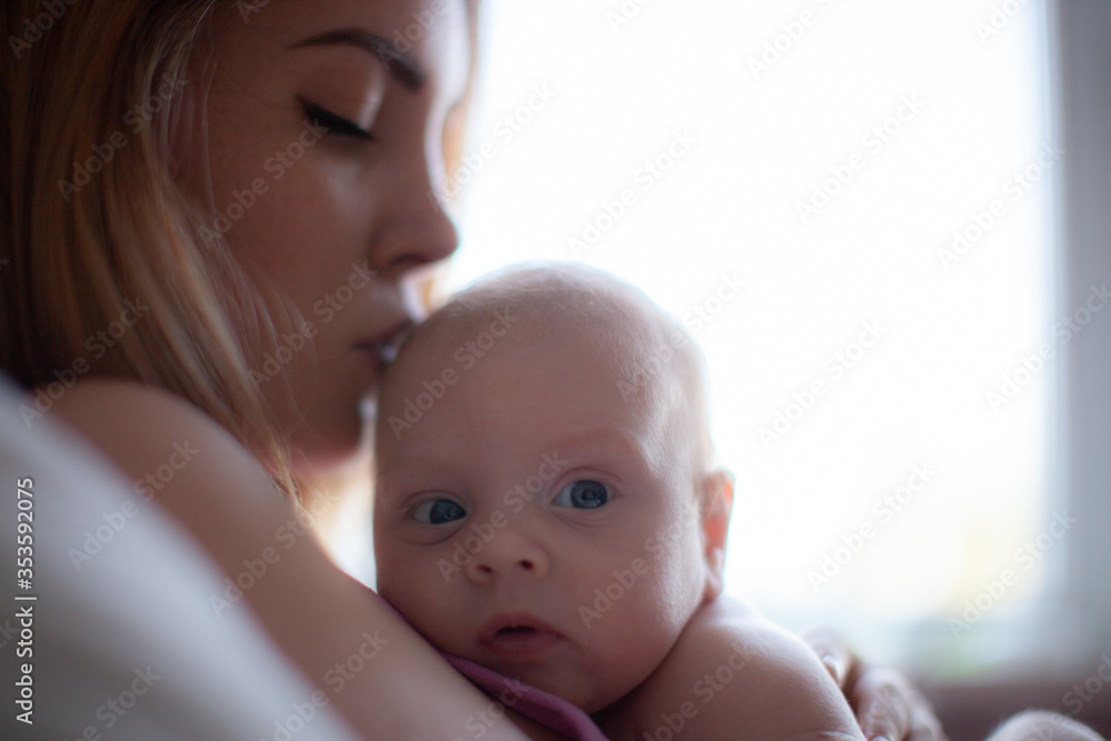 New Baby Born on mother hands New Baby Born on mother hands