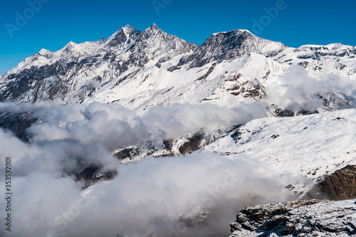 Switzerland Snow mountain beautiful view scene