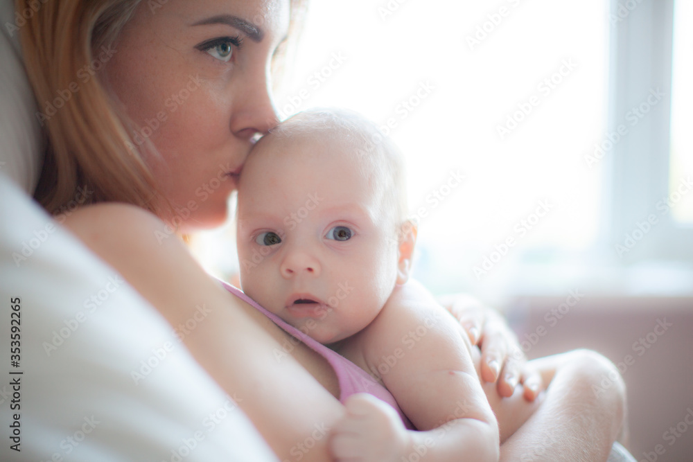 New Baby Born on mother hands New Baby Born on mother hands