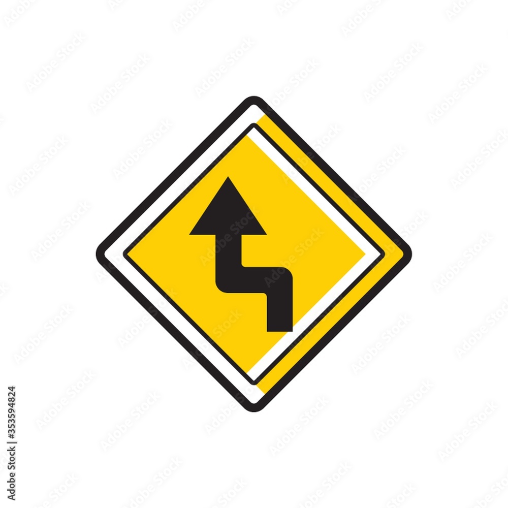 Left reverse turn sign Left reverse turn sign