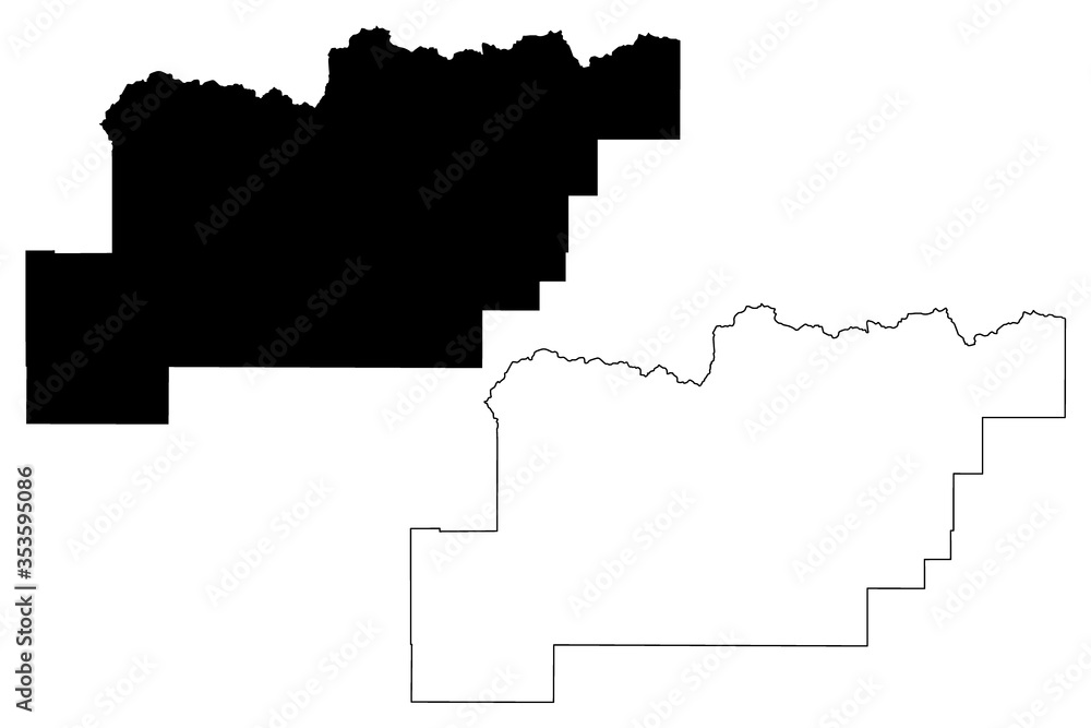 Clark County, Idaho (U.S. county, United States of America, USA, U.S., US) map vector illustration, scribble sketch Clark map