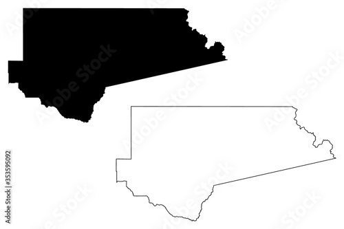 Clearwater County, Idaho (U.S. county, United States of America, USA, U.S., US) map vector illustration, scribble sketch Clearwater map photo