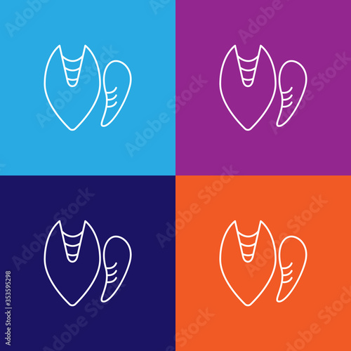 Seafood, mussels icon. Element of asian cuisine illustration. One of the collection icons for websites, web design, mobile app