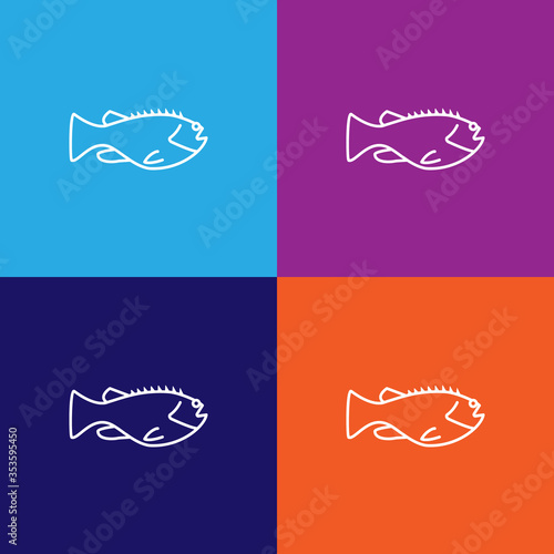 Seafood, mackerel icon. Element of asian cuisine illustration. One of the collection icons for websites, web design, mobile app