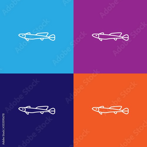 Seafood, haddock icon. Element of asian cuisine illustration. One of the collection icons for websites, web design, mobile app