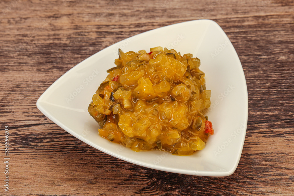 Relish sauce with cucumbers and mustard Relish sauce with cucumbers and mustard