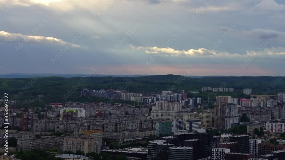 Clouds over the city. Shooting of time lapse. Clouds over the city. Shooting of time lapse.