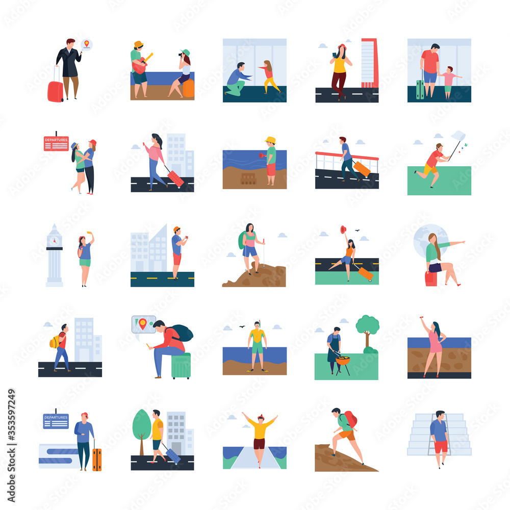 Set of Tourists Illustrations
Set of Tourists Illustrations
