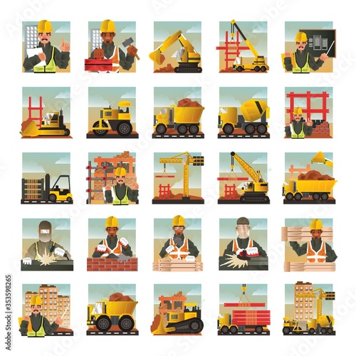 Set of construction icons