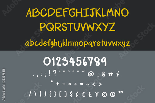 This set is alphabets A-Z, numeral and punctuation that you can use on your logos, social media, print etc.