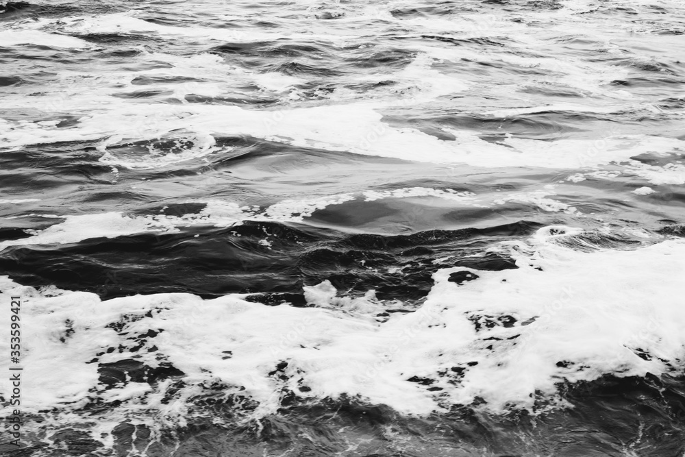 Black and white water texture, water background Black and white water texture, water background