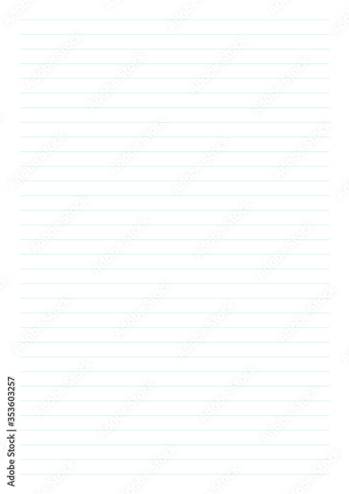 Sheet of blue lines on a white background. Perfect for planner, notebook, school, print. A4 sheet proportion.
Sheet of blue lines on a white background. Perfect for planner, notebook, school, print. A4 sheet proportion.