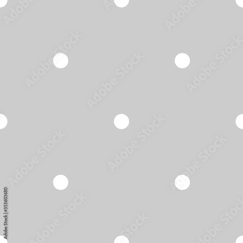 Tile polka dots grey vector pattern for decoration wallpaper background © ingalinder