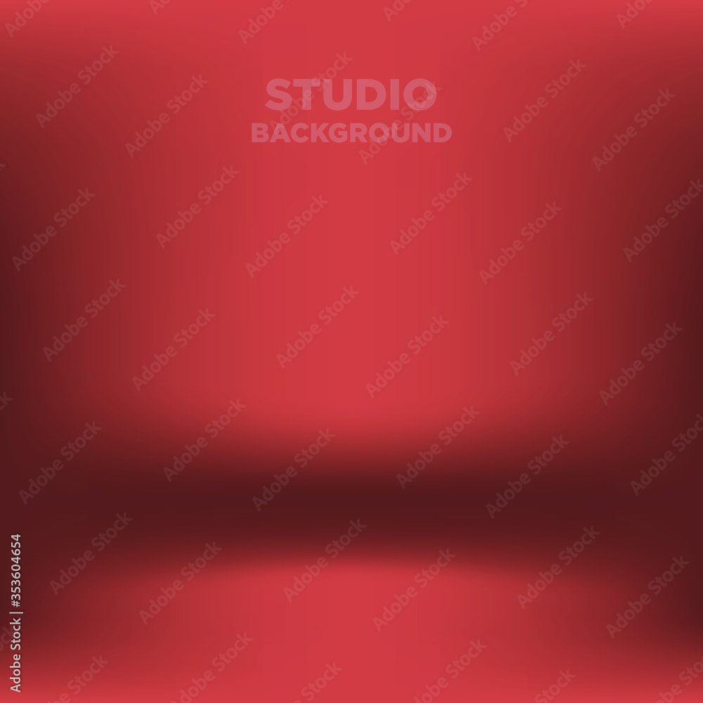 Red studio room background with spotlight gradient for premium, luxury ...