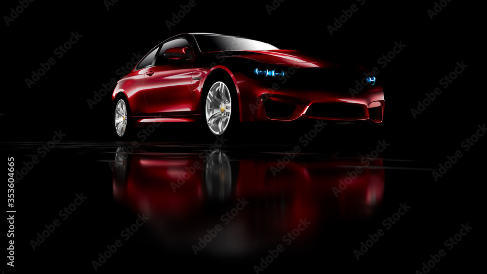 Fototapeta premium Red sports car.