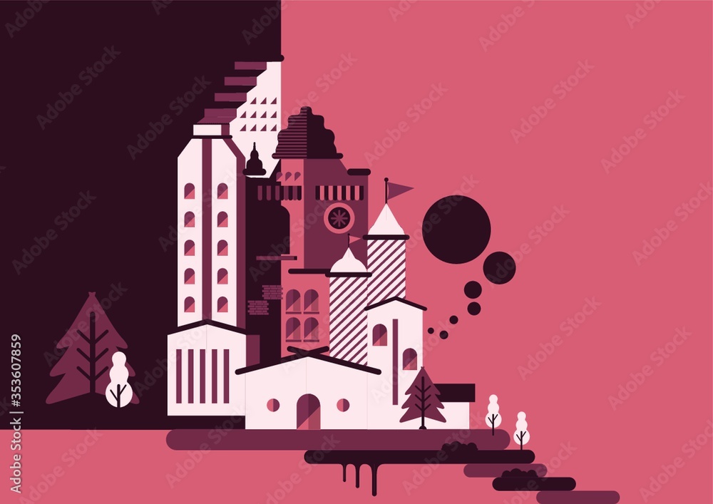 Naklejka premium City