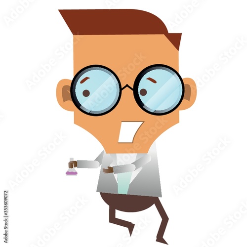 Man with a beaker