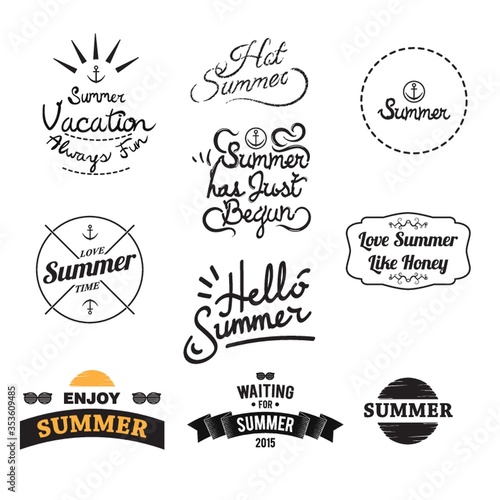 Summer typography designs