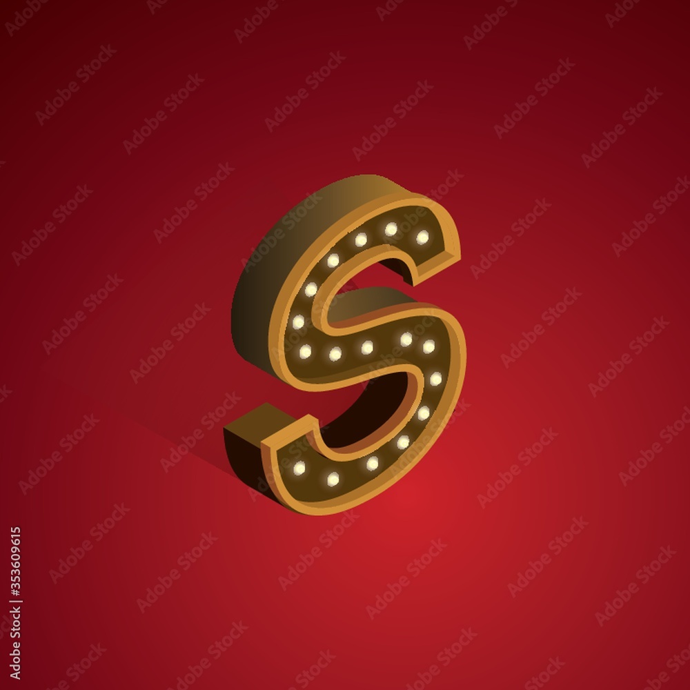 Isometric alphabet S Isometric alphabet S