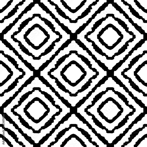 motif illustration design eye square woven fabric tribal seamless pattern vector with white background 