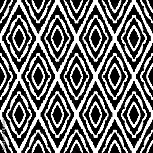 motif illustration design eye square woven fabric tribal seamless pattern vector with white background 