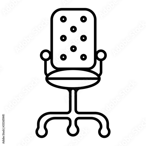 Office Chair Icon. Vector Illustration