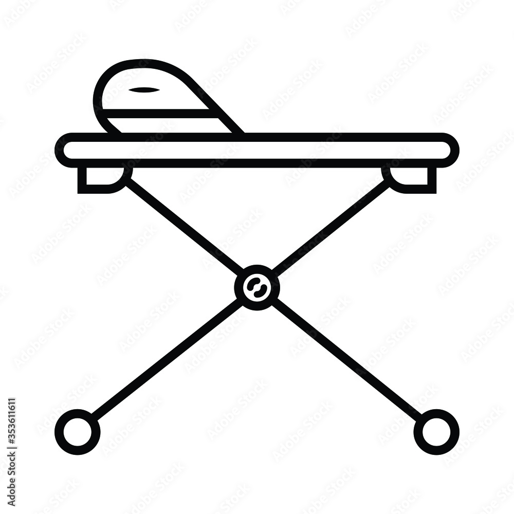Ironing table icon line symbol Ironing table icon line symbol