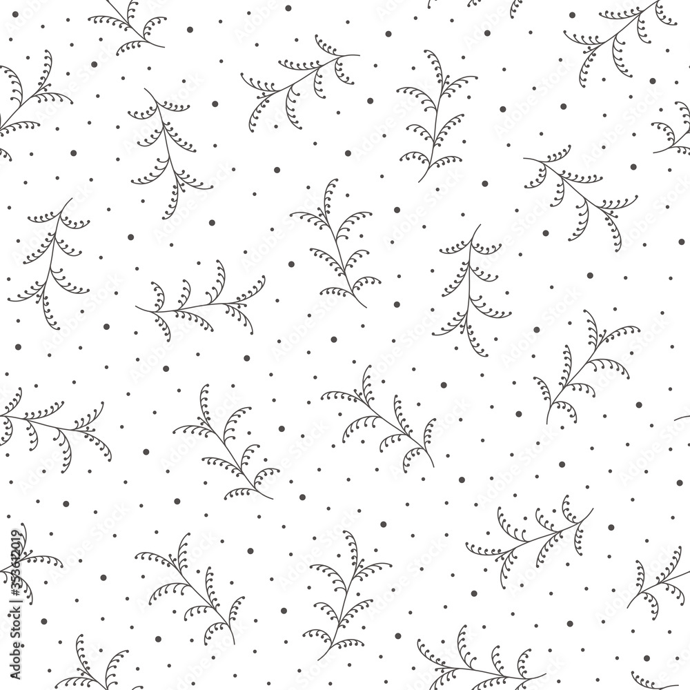 Seamless pattern with hand drawn flowers, vector illustration Seamless pattern with hand drawn flowers, vector illustration