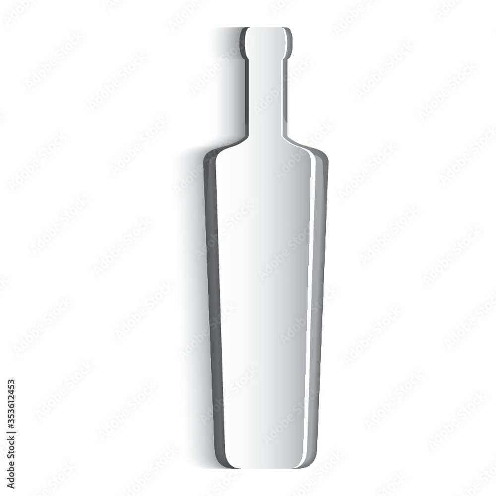 Paper cut out of a wine bottle Paper cut out of a wine bottle