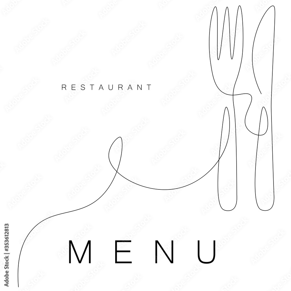 Restaurant menu design vector illustration - obrazy, fototapety, plakaty 