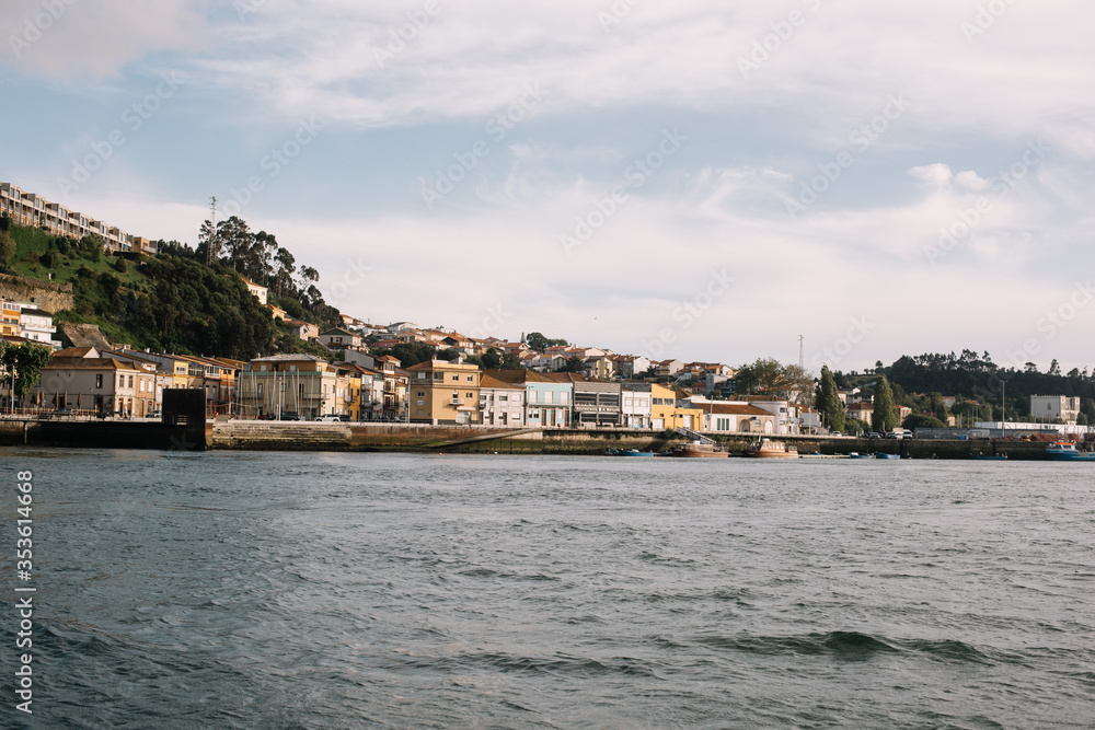 Beautiful view on sunny Porto from the river douro Beautiful view on sunny Porto from the river douro