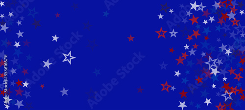 National American Stars Vector Background. USA Veteran's Memorial 4th of July Labor President's Independence 11th of November Day 
