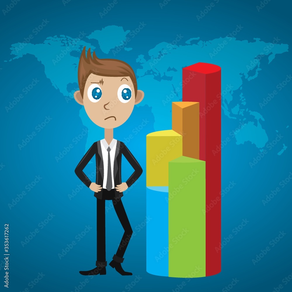 Businessman with graph Businessman with graph
