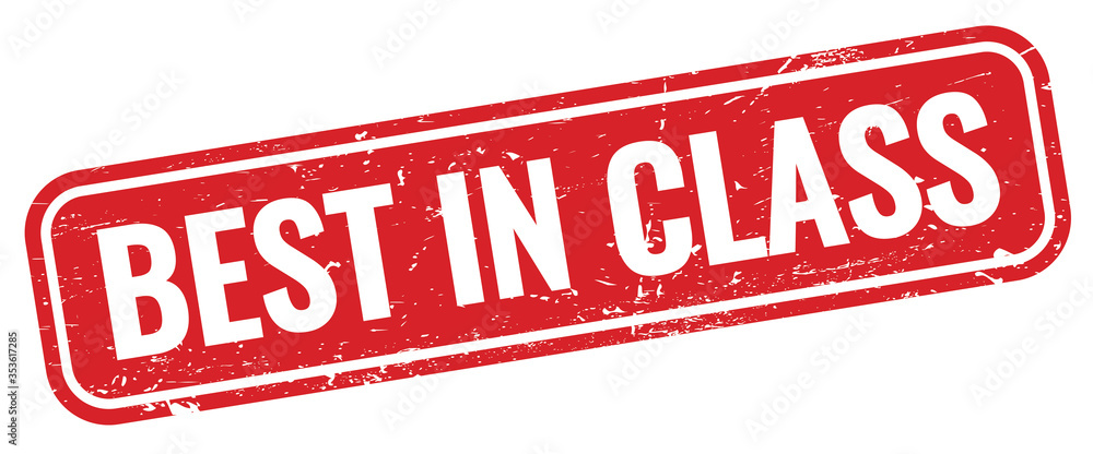 BEST IN CLASS red grungy rectangle stamp sign. BEST IN CLASS red grungy rectangle stamp sign.