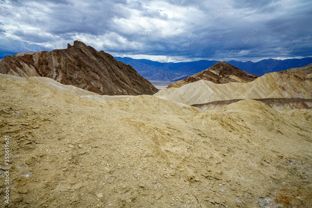 hikink the golden canyon - gower gulch circuit in death valley, california, usa