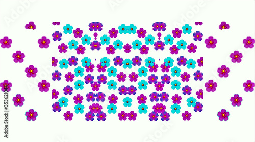 vector illustration of a floral set on a white abstract background