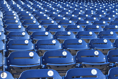 Empty Seats in a Sports Stadium
