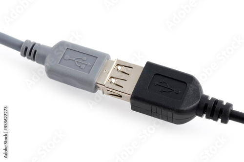 usb connectors on a white background