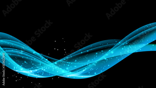 Abstract Colored Wave Card Set Background. Vector Illustration