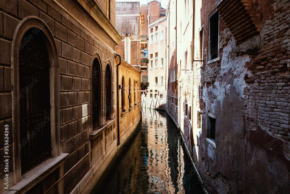 Venetian streets-canals at noon