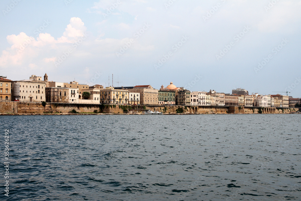Skyline of the old town of Taranto, Puglia, Italy