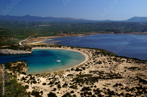 Voidokilia beach in Peloponnese (Greece)