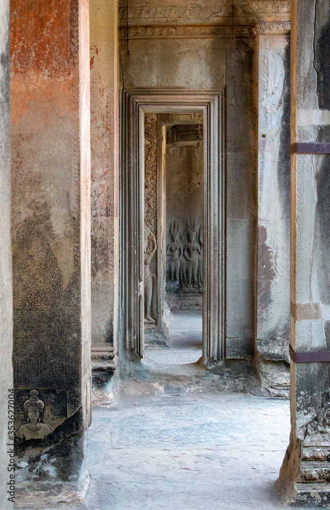 Tür in Tempel Angkor Wat Kambodscha Siem Reap Tür in Tempel Angkor Wat Kambodscha Siem Reap