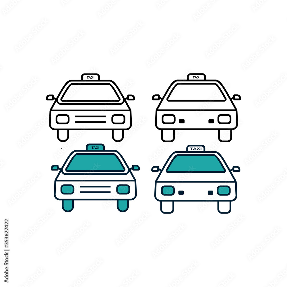 Taxi car icon
