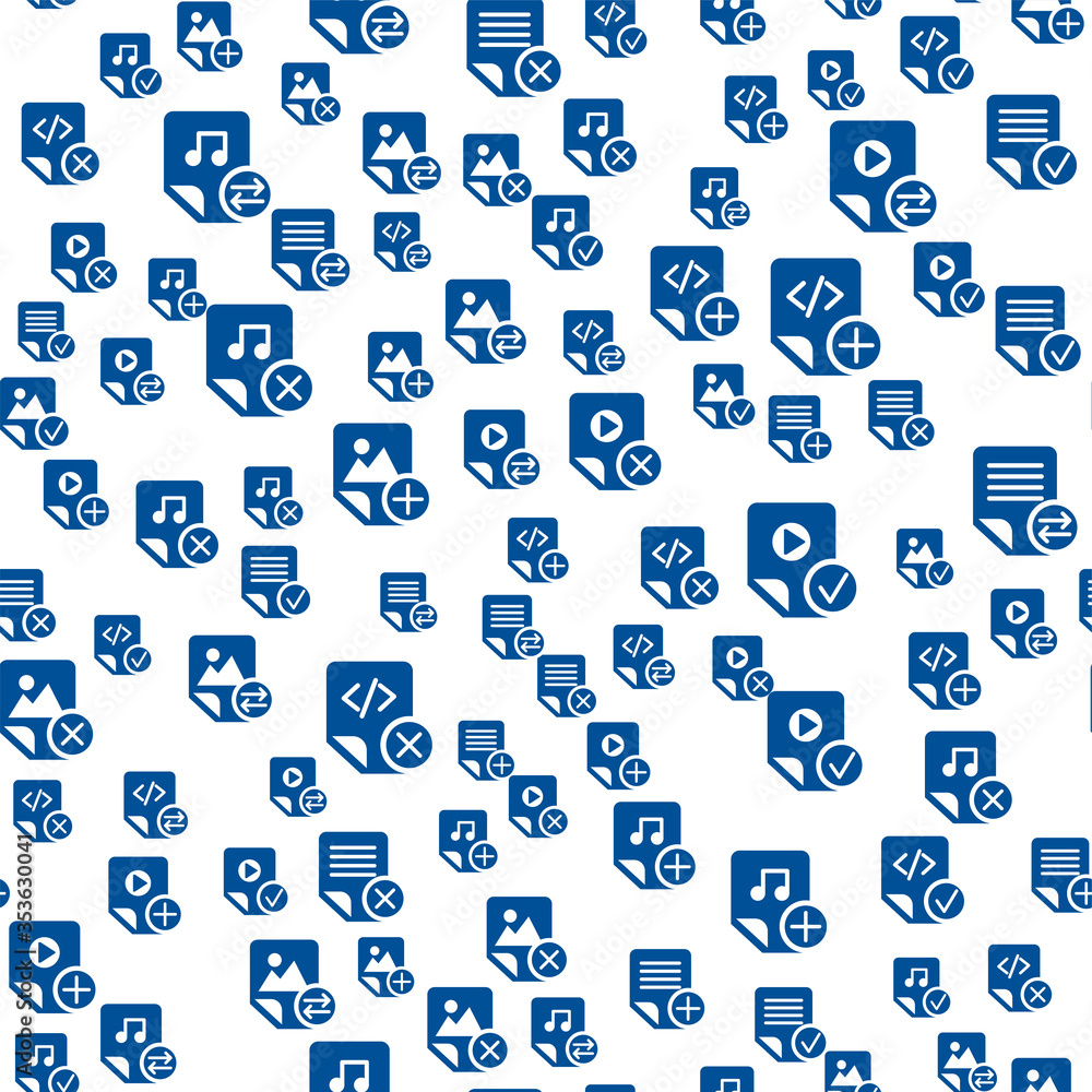 Media Files Icon Outlines Seamless Pattern Design Media Files Icon Outlines Seamless Pattern Design