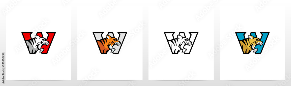 Tiger On Letter Logo Design W Tiger On Letter Logo Design W
