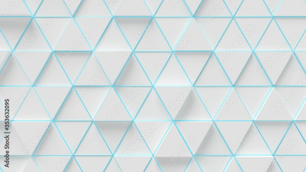 Elegant Triangles Surface Loop 1 Blue x White: group of many white triangles over a metallic blue grid. Abstract triangular background. 3D animation of triangles. Seamless loop. 4K
Elegant Triangles Surface Loop 1 Blue x White: group of many white triangles over a metallic blue grid. Abstract triangular background. 3D animation of triangles. Seamless loop. 4K