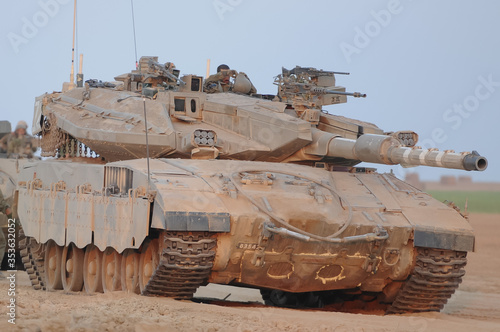 Принти на полотні south israel 21.7.2014 israeli forces heading to gaza strip