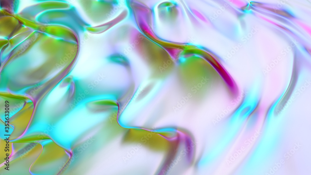 Abstract liquid lava. Trendy Aqua menthe neon waves background. Beautiful 3d render for card, banner, poster, wallpaper, web, print Abstract liquid lava. Trendy Aqua menthe neon waves background. Beautiful 3d render for card, banner, poster, wallpaper, web, print